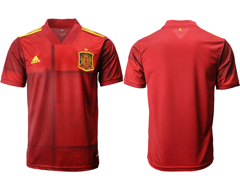 Cheap Men 2021 Europe Spain home AAA version soccer jerseys